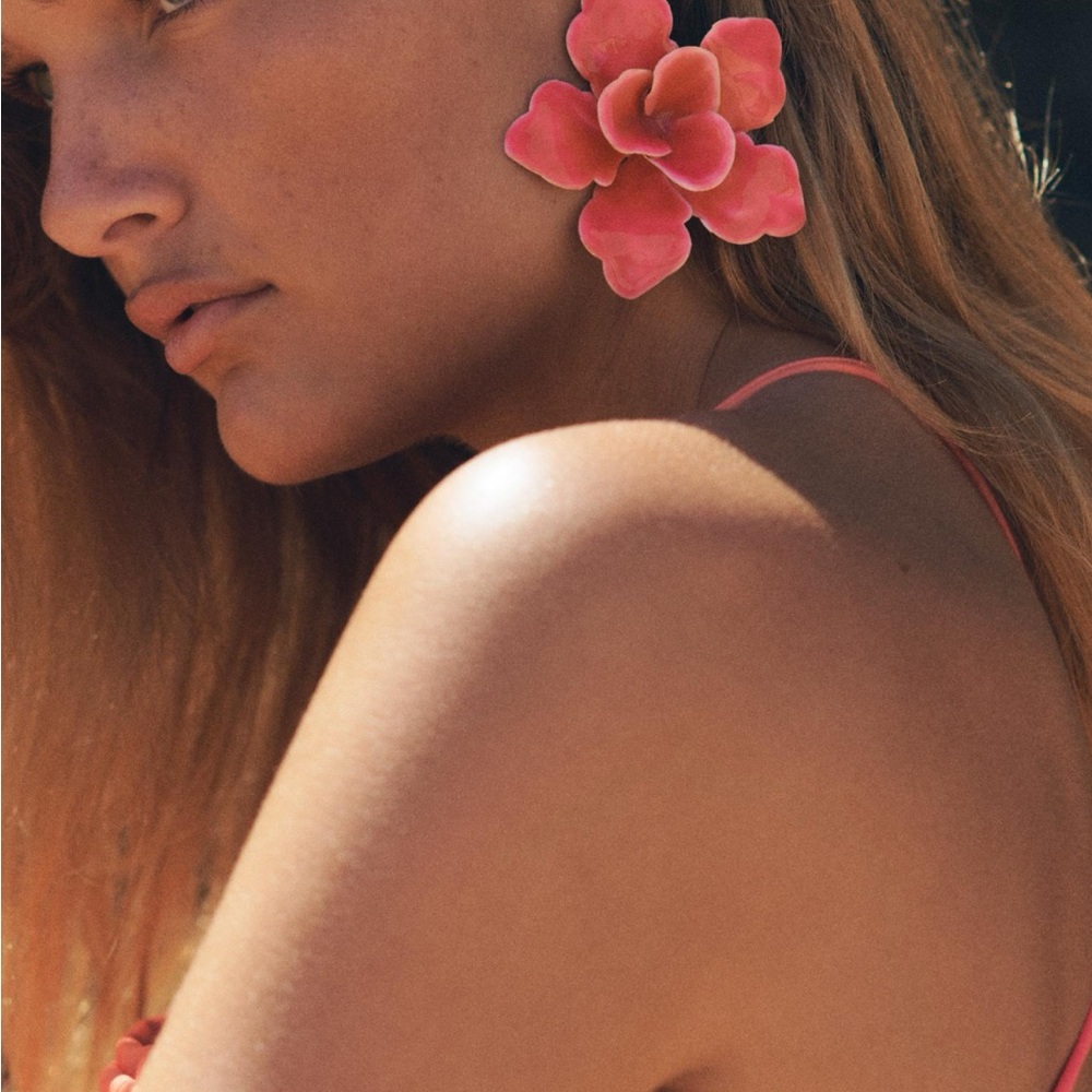 Zara Blush Pink Floral Earrings